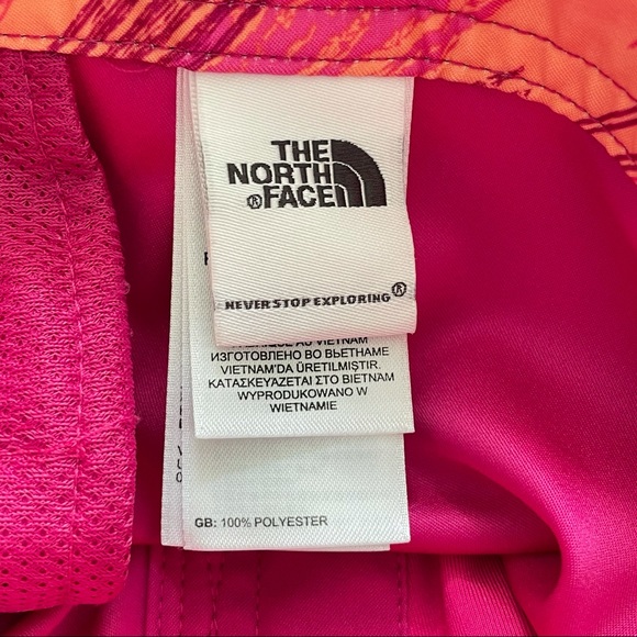 The North Face Pink Front Tie Back Pocket Board Shorts Size 6 - Picture 6 of 7